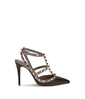 Valentino Garavani Black Calf Leather Bos Taurus High Heel Pumps