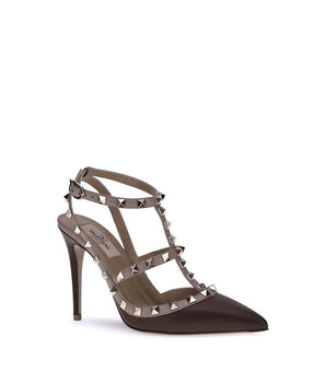 Valentino Garavani Black Calf Leather Bos Taurus High Heel Pumps