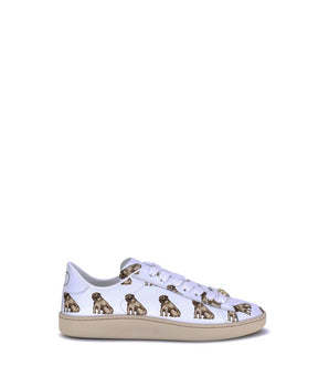 Valentino Garavani White Calf Leather Bos Taurus Low Top Sneakers
