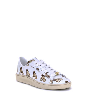 Valentino Garavani White Calf Leather Bos Taurus Low Top Sneakers