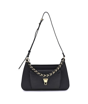 Coccinelle Black Calf Leather Bos Taurus Shoulder Bag
