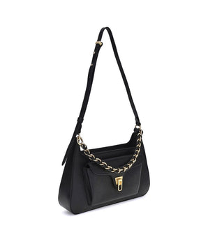 Coccinelle Black Calf Leather Bos Taurus Shoulder Bag