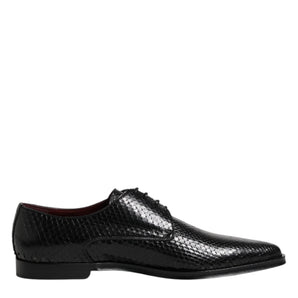 Dolce & Gabbana Black Leather Lace Up Dress Men Derby Shoes