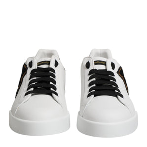 Dolce & Gabbana White DG Logo Portofino Low Top Sneakers Shoes
