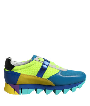Dolce &amp; Gabbana Multicolor Leather Low Top Men's Sneakers Shoes
