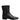 Dolce & Gabbana Black Leather Flats Logo Short Boots Shoes