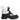 Dolce & Gabbana Black White Padded Lace Up Short Boots Shoes