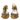 Dolce & Gabbana Gold Strass Ankle Strap Heels Sandals Shoes