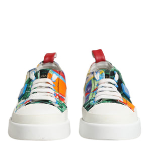 Dolce & Gabbana Multicolor Patchwork Low Top Sneakers Shoes