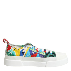 Dolce & Gabbana Multicolor Patchwork Low Top Sneakers Shoes