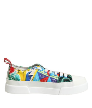 Dolce &amp; Gabbana Multicolor Patchwork Low Top Sneakers