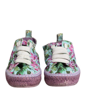 Dolce &amp; Gabbana Multicolor Canvas Espadrilles Tennis Shoes