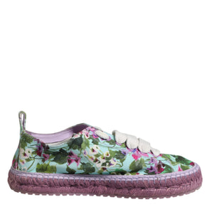 Dolce & Gabbana Multicolor Canvas Espadrilles Sneakers Shoes
