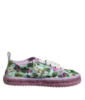Dolce & Gabbana Multicolor Canvas Espadrilles Sneakers Shoes