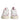 Dolce & Gabbana White Pink Leather Low Top Sneakers Shoes
