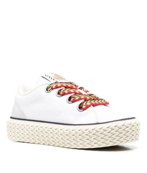 Lanvin White Cotton Low Top Sneakers
