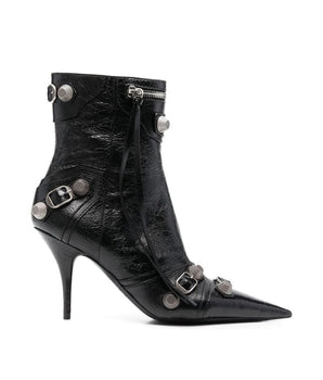Balenciaga Black Lamb Leather High Heel Boots