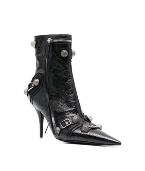 Balenciaga Black Lamb Leather High Heel Boots