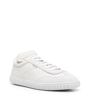 Bally White Calfskin Low Top Sneakers