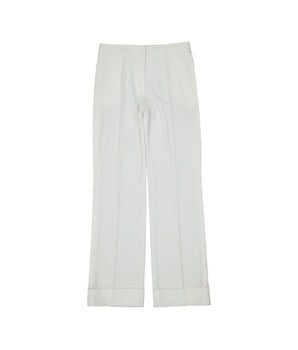 BLANCA VITA White Polyester Casual Pants