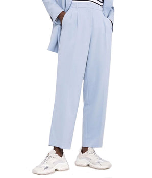 BLANCA VITA Blue Elastane Dress Pants