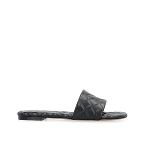 Bottega Veneta Black Lamb Leather Mules
