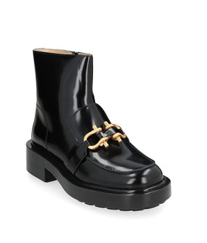 Bottega Veneta Black Calfskin Ankle Boots