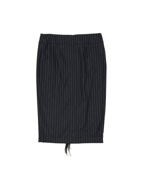 Brunello Cucinelli Striped Wool Skirt