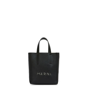 Marni Black Calfskin Tote Bag