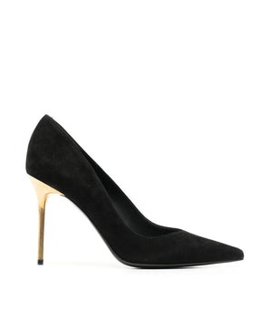 Balmain Black Leather High Heel Pumps
