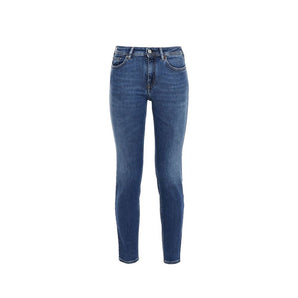 Acne Studios Blå Konst Climb Mid Blue Cotton Denim Jeans