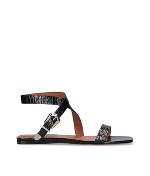 Paris Texas Black Calfskin Sandals