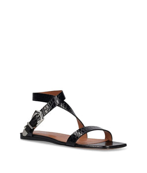 Paris Texas Black Calfskin Sandals