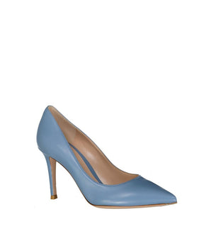Gianvito Rossi Blue Leather High Heel Pumps