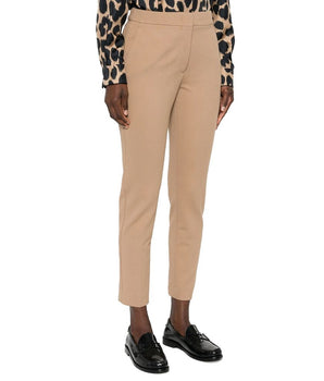 Max Mara Brown Elastane Cropped Pants