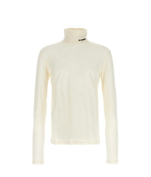 Jil Sander White Polyester Turtleneck