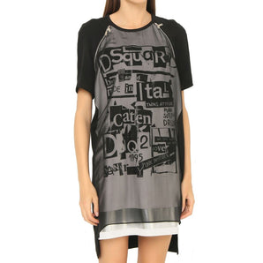 Dsquared² Silk Printed Mini Dress