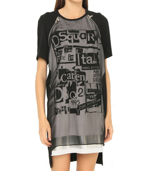 Dsquared² Black Silk Casual Dress