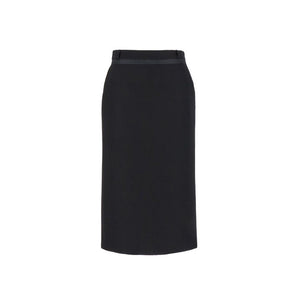 Fendi Virgin Wool Grain De Poud Skirt