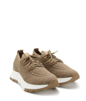 Gianvito Rossi Brown Fabric Athletic Sneakers