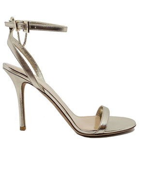Valentino Garavani Gold Leather Stiletto Heel Sandals