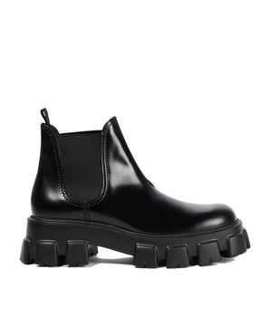Prada Black Calfskin Chelsea Boots