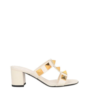 Valentino Garavani White Calfskin Platform Sandals