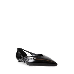 Prada Black Calfskin Ballet Flats