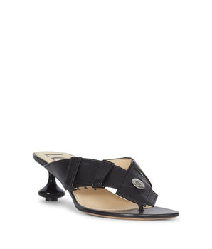 Loewe Black Lamb Leather Strap-On Sandals