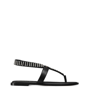 Dior Black Calfskin Flat Sandals