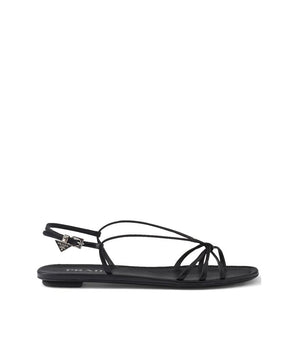 Prada Black Calfskin Sandals