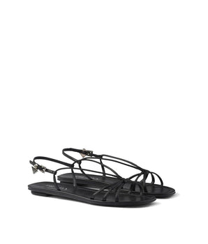 Prada Black Calfskin Sandals