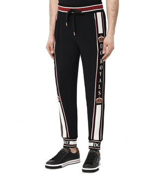 Dolce & Gabbana Black Elastane Athletic Pants