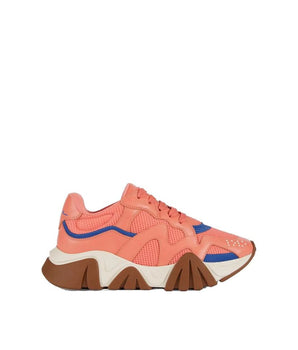 Versace Orange Leather Chunky Sneakers